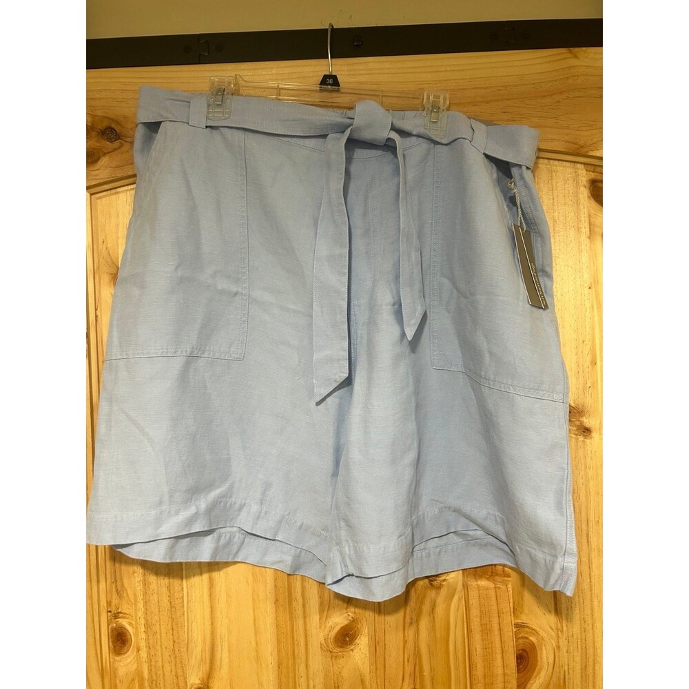 Soft Surroundings Women’s Pull On Shorts Size 2XL Light Chambray NWT Straight